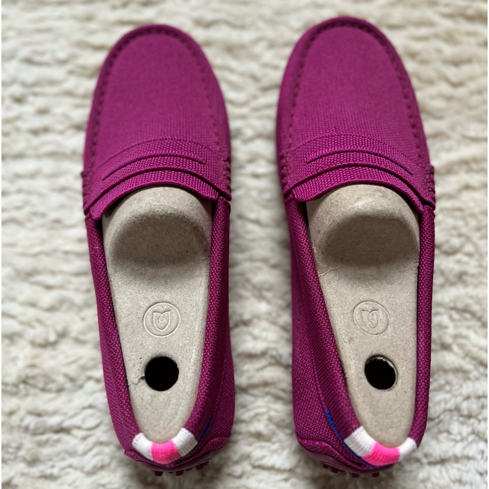 Rothy’s The Driver moccasin loafer raspberry 7.5